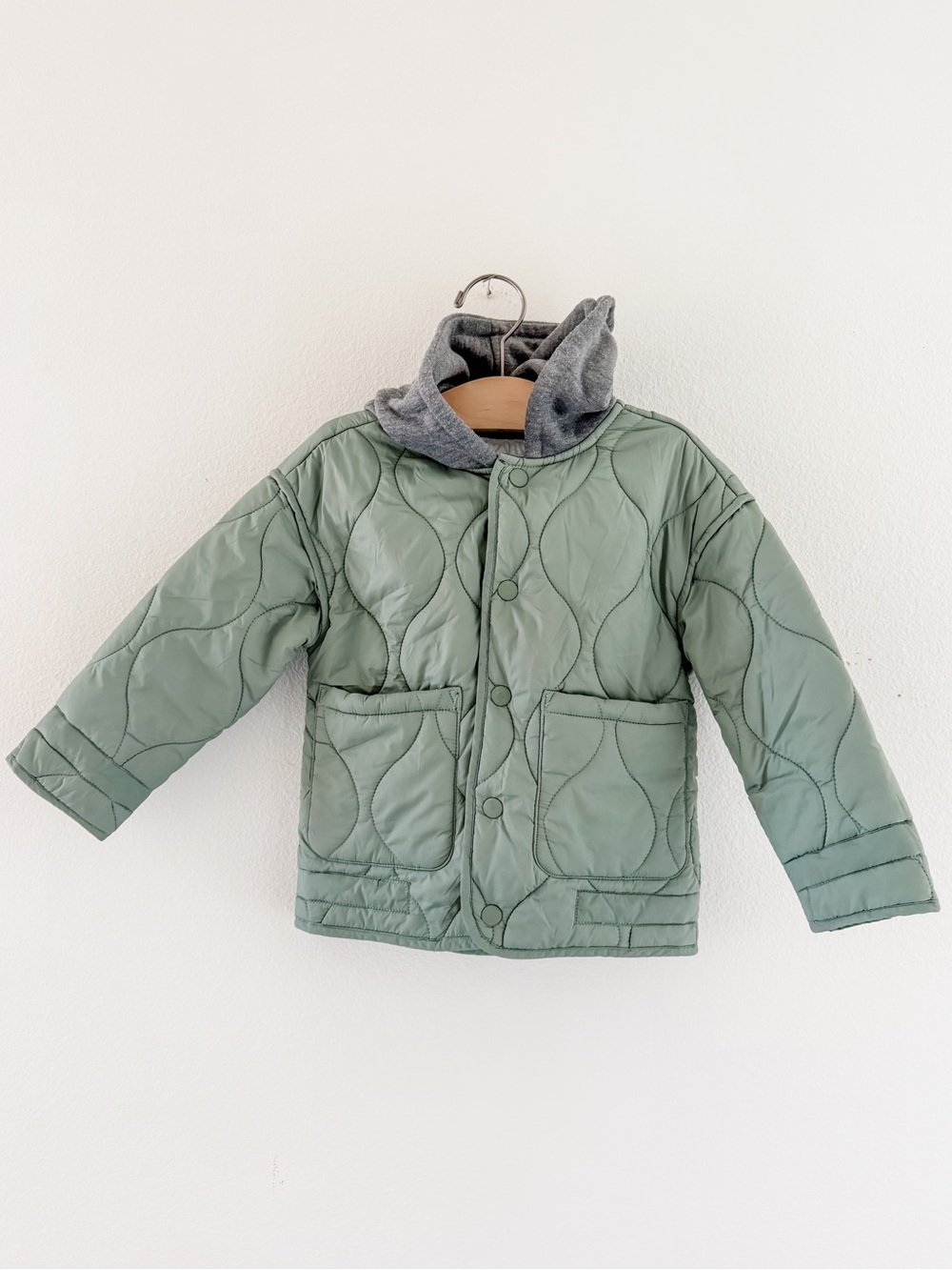 Zara baby boys quilted hooded jacket size 2-3 years